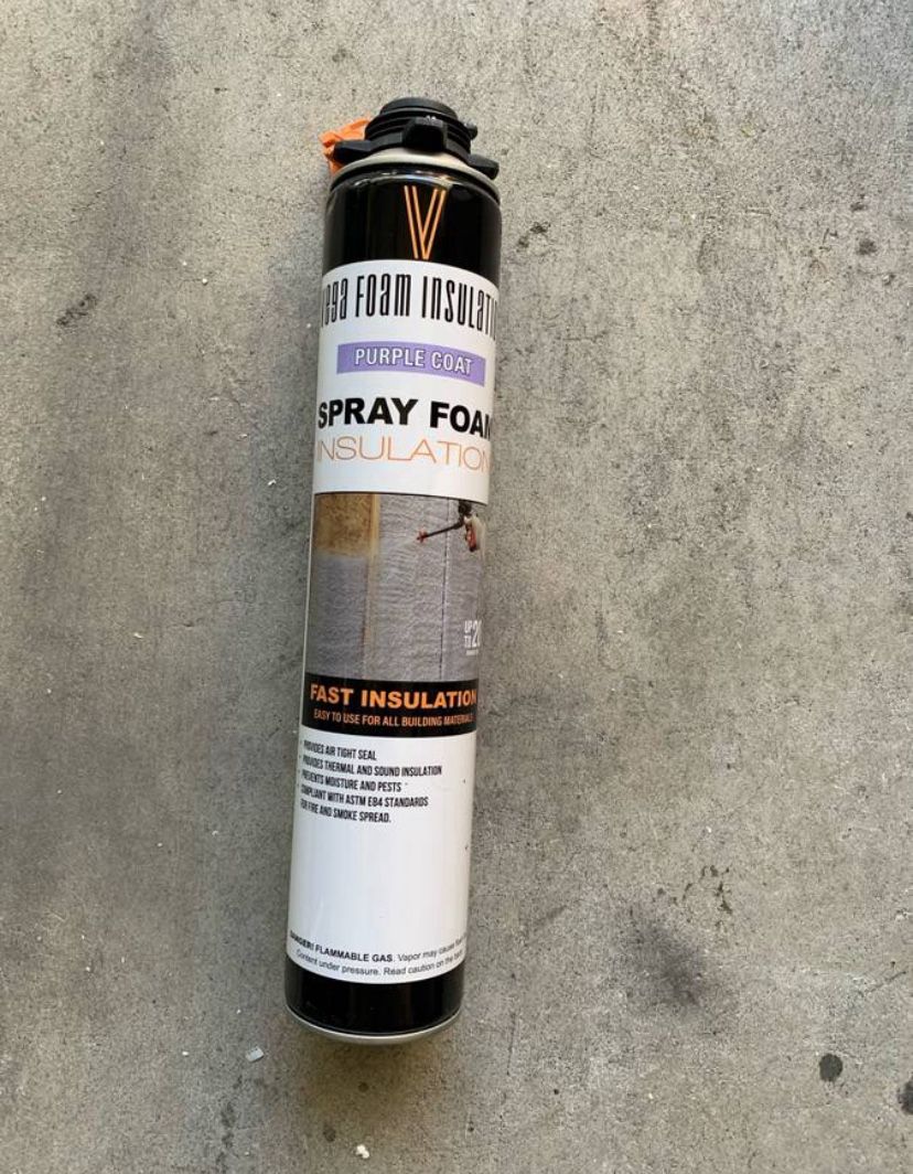 6 pack Vega Bond Single Component, Self Expanding, Closed Cell Insulation Spray