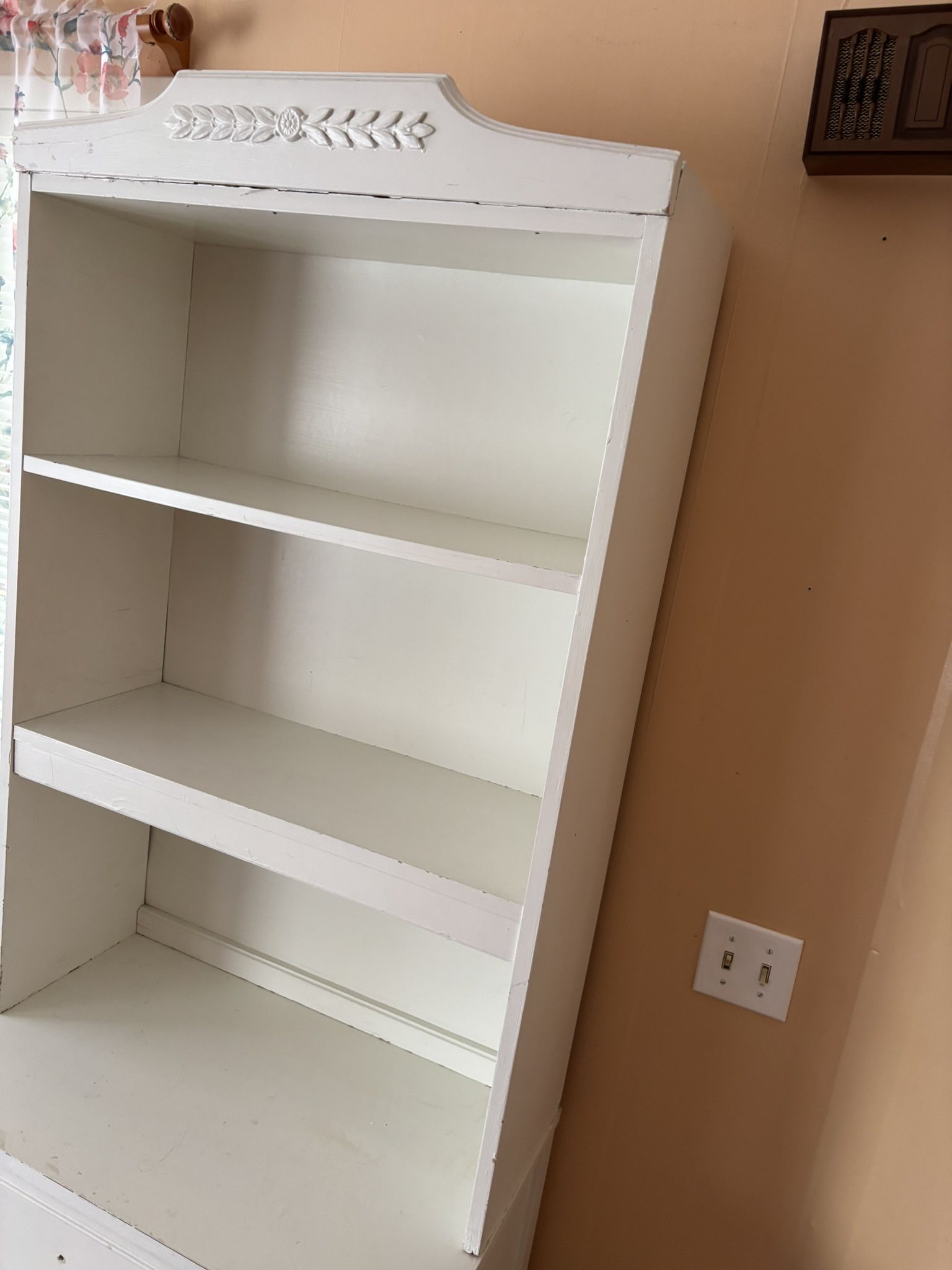 Two Piece, White Wood Bookshelf! FREE FREE