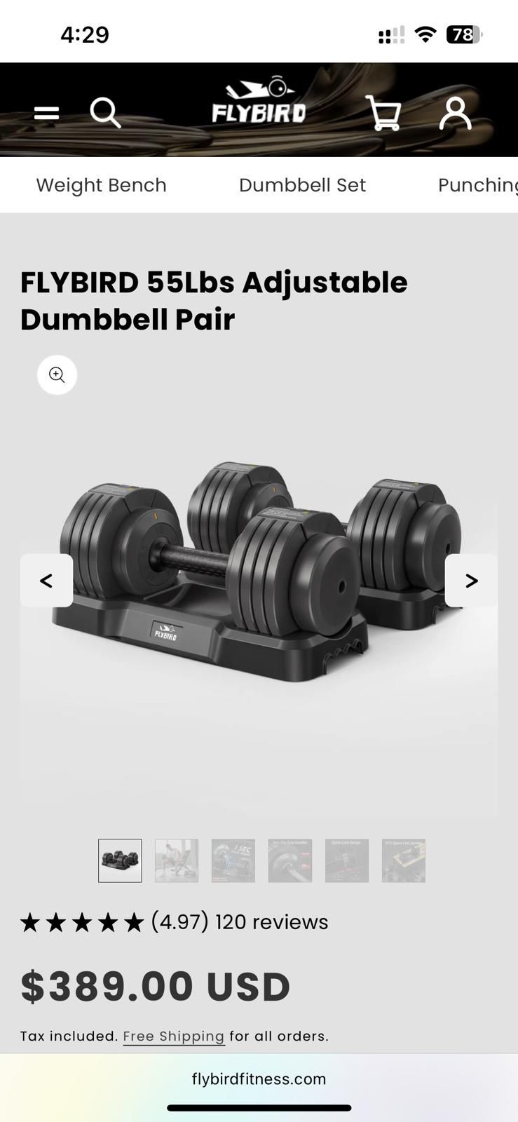 FLYBIRD Dumbells And Workout Bench