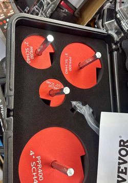 SKYSHALO PVC Pipe Reamer Kit, Plastic Pipe Fitting Socket Saver Tool Kit, 1-1/2 in. to 4 in. PVC Cutter (4-Pieces)