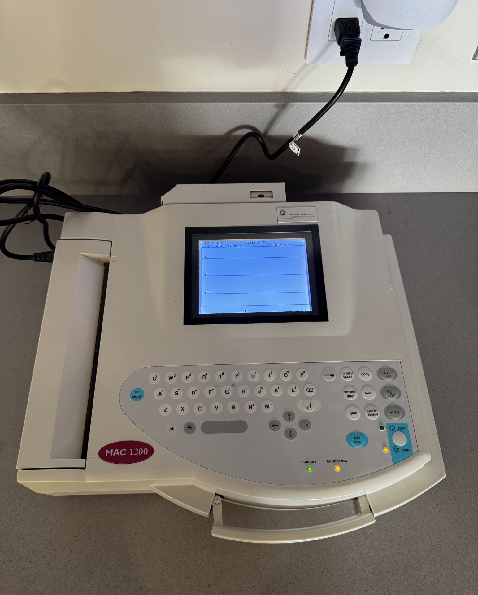 GE MAC 1200 EKG / ECG Machine Portable