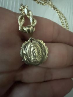 14k Solid Virgin Mary pendant