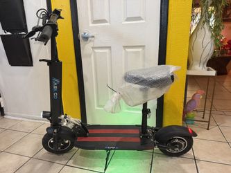 ASKGO Q2 Electric Scooter for Adults, 800W Motor, Max Speed 27MPH & 35 Miles Range Electric Scooter with Seat, 10" Solid Tires, 48V 13AH Li-on Foldabl