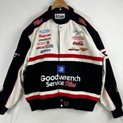 Vintage Dale Earnhardt Goodwrench NASCAR Jacket Men’s 2XL Racing Black 90s Chase