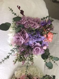Large tabletop artificial Floral arrangements with flat backs for table tops, staging for homes, weddings, parties