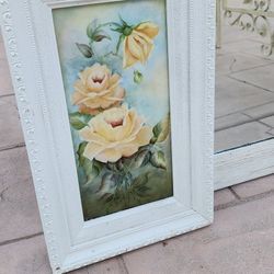 Vintage Hand Painted Ceramic Tile