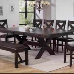 BEAUTIFUL NEW KELLY 8 PIECE DINING SET ON SALE ONLY $599. IN STOCK SAME DAY DELIVERY 🚚 EASY FINANCING 