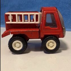 Vintage Buddy L Pressesd Steel Toy 1960 3" Fire Truck Complete