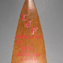 vintage 1962  wooden canoe paddle from the U.S.C.R.A. (United States Canoe Racing Association) Boston.