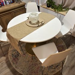 Breakfast Table And Set Of 4 Chairs