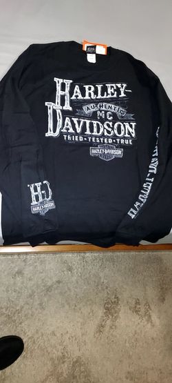Harley Davidson mens size large black long sleeve shirt