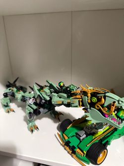 Lego Ninjago Green Ninja Lloyd Mech Dragon and  Nigh crawler