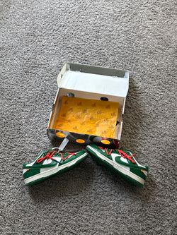 Green And Orange Off White Dunks