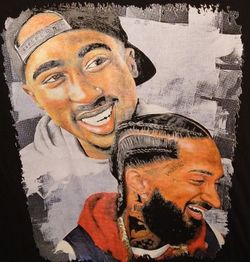 2pac and Nypse Hussle Shirt size Large
