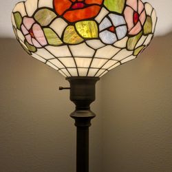 Vintage Stained Glass Floor Lamp 