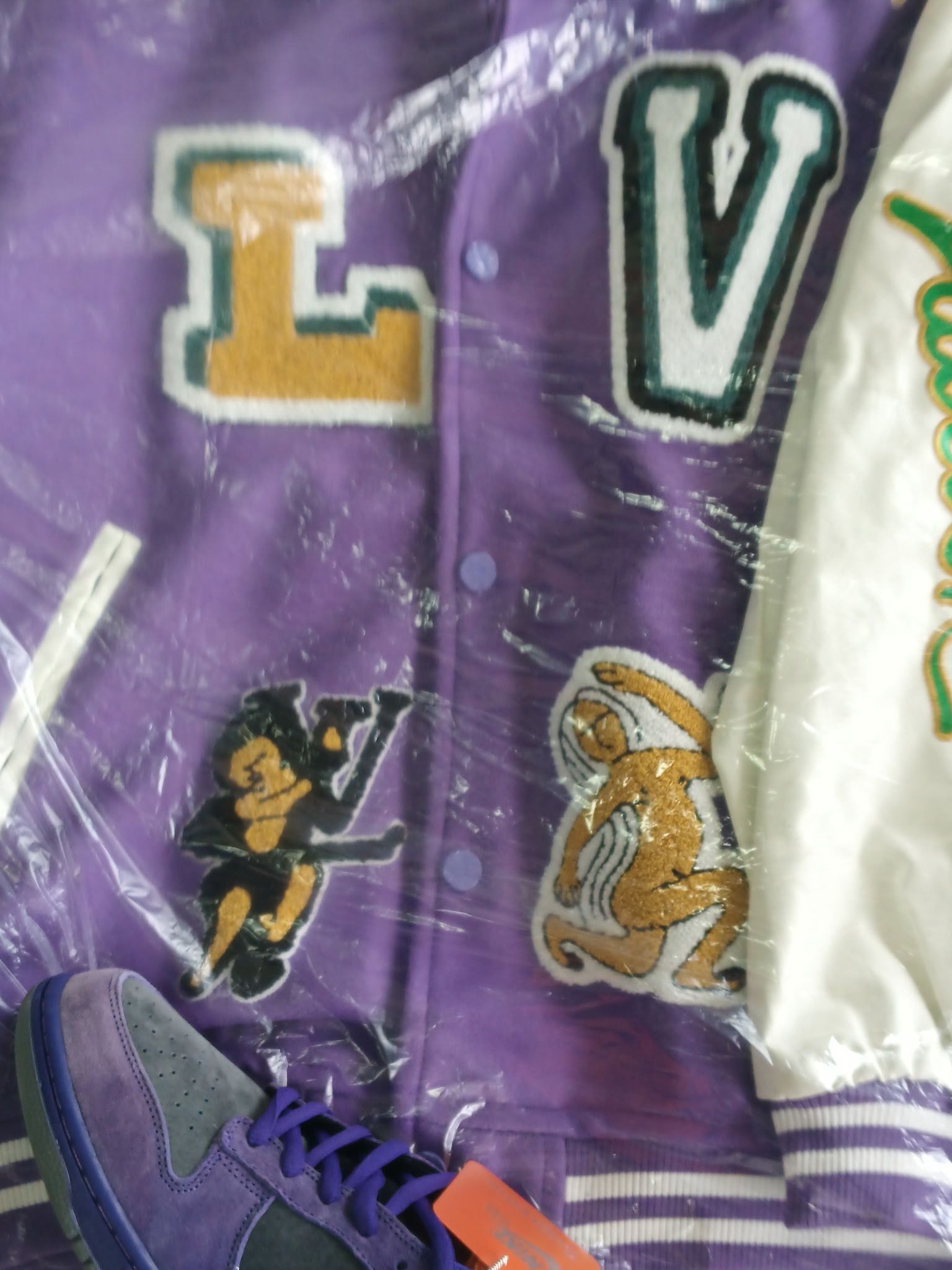 Louis Vuitton Purple & White Varsity Jacket