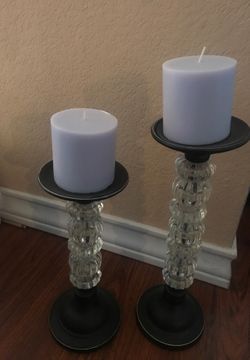 Candle holders and candles