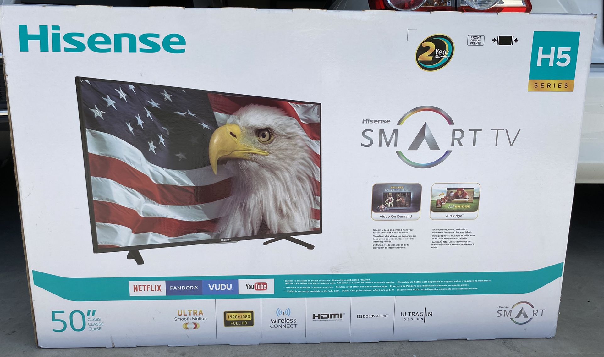 Hisense 50” Smart TV (like new condition)