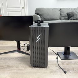 Gaming pc and monitor setup 