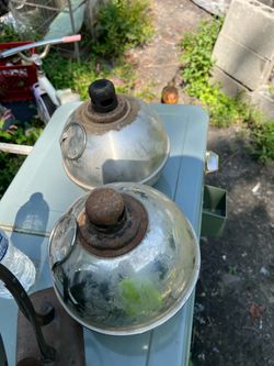 Vintage kerosene lamps