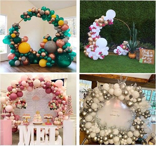 LANGXUN Large Size Metal Circle Balloon Arch Decoration, for Birthday Decoration, Wedding Decoration, Graduation Decorations and Event Party Supplies,