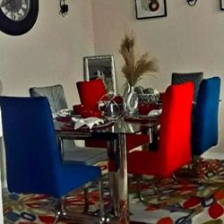 7 Piece Glass Dining Set 