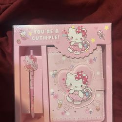 Hello Kitty Journal With Pen