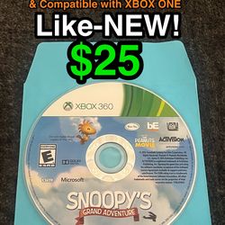 🎮 Like-NEW Xbox 360 Game (disc) • Snoopy’s Grand Adventure • Knott’s