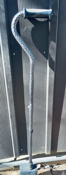 Scalloped Etched Cane     Black & Silver