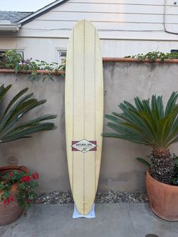 9’ Natural Art Longboard Triple Stringer Fins+Leash