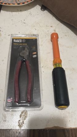 Kline compact cable cutter and 5/8 nut driver