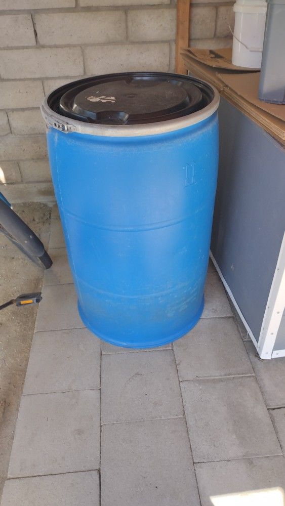 55 Gallon Plastic Barrel