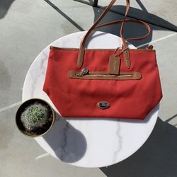 Coach Tote handbag canvas shoulder bag 16”*10”