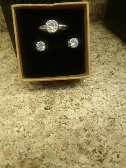 Size 6 White gold plated over Sterling silver