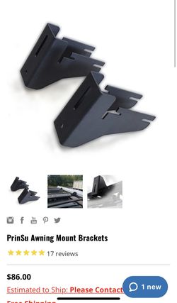 Prinsu Awning Mounting Brackets (1 Set)