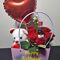 Happy Birthday Gift Roses. $35. Teddy Bear.  Friday. Saturday. Sunday. Weekend 