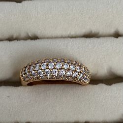 Swarovski Rose gold Crystal Band Ring 