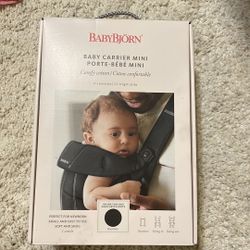 New BabyBjorn baby carrier mini comfy cotton 0-1 years newborn small black New