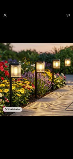 HOODINK 8-Pack Upgraded Solar Pathway Lights Outdoor, IP44 Rated Multiple Packs, Home Improvement Outdoor Lighting for Yard Walkways Landscape Decor
