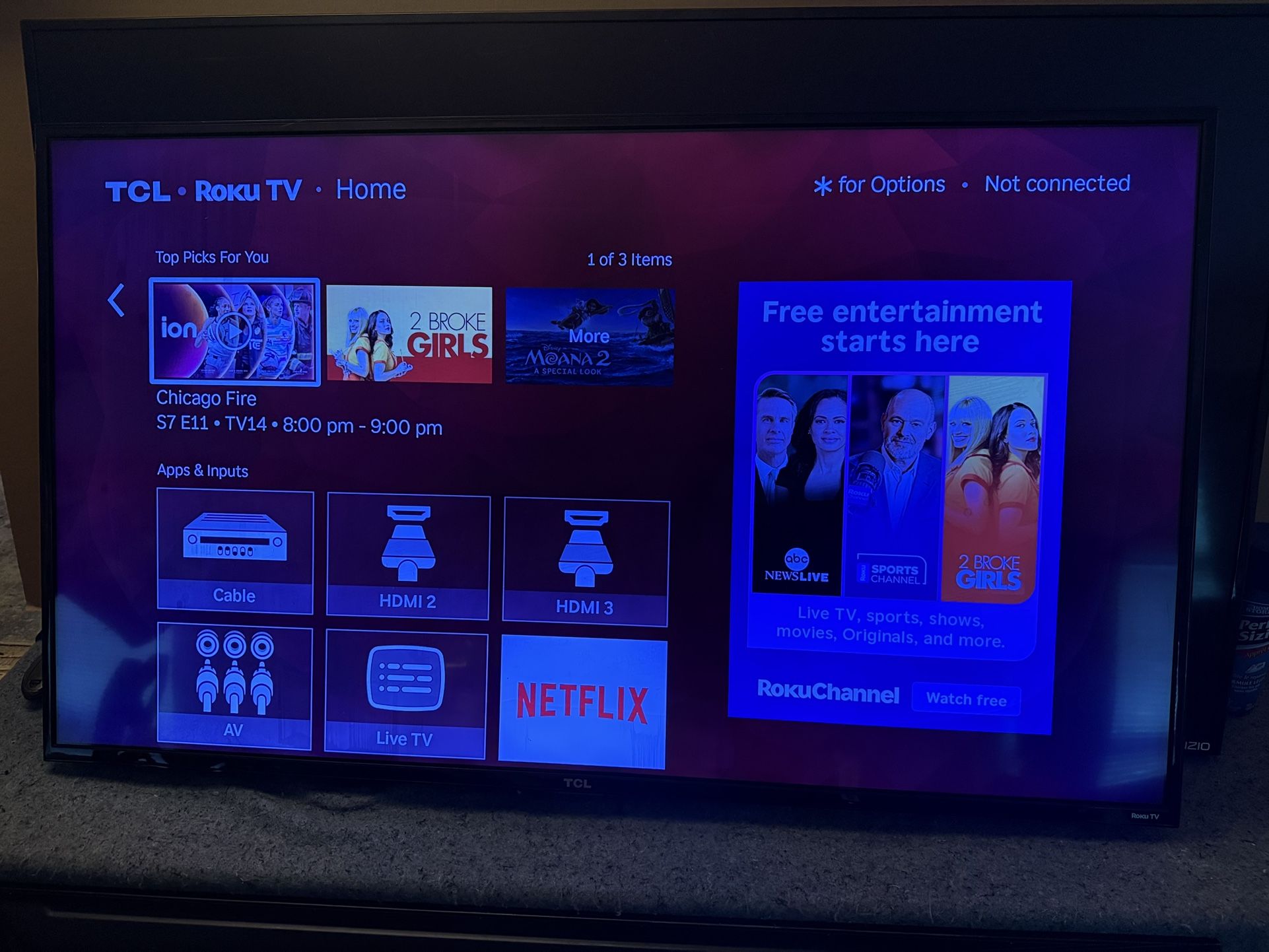 55 Inch TCL Roku Tv