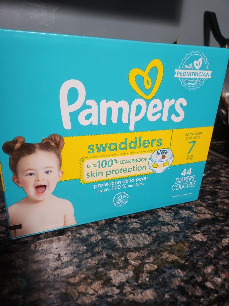 Pampers Swaddlers Box Size 7 $23