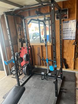 Power Rack with Parabody Serious Steel Adjustable Bench