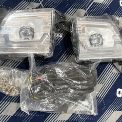 2019-2023 Chevrolet Silverado Left Right Front Bumper Fog Fog Light LED Set