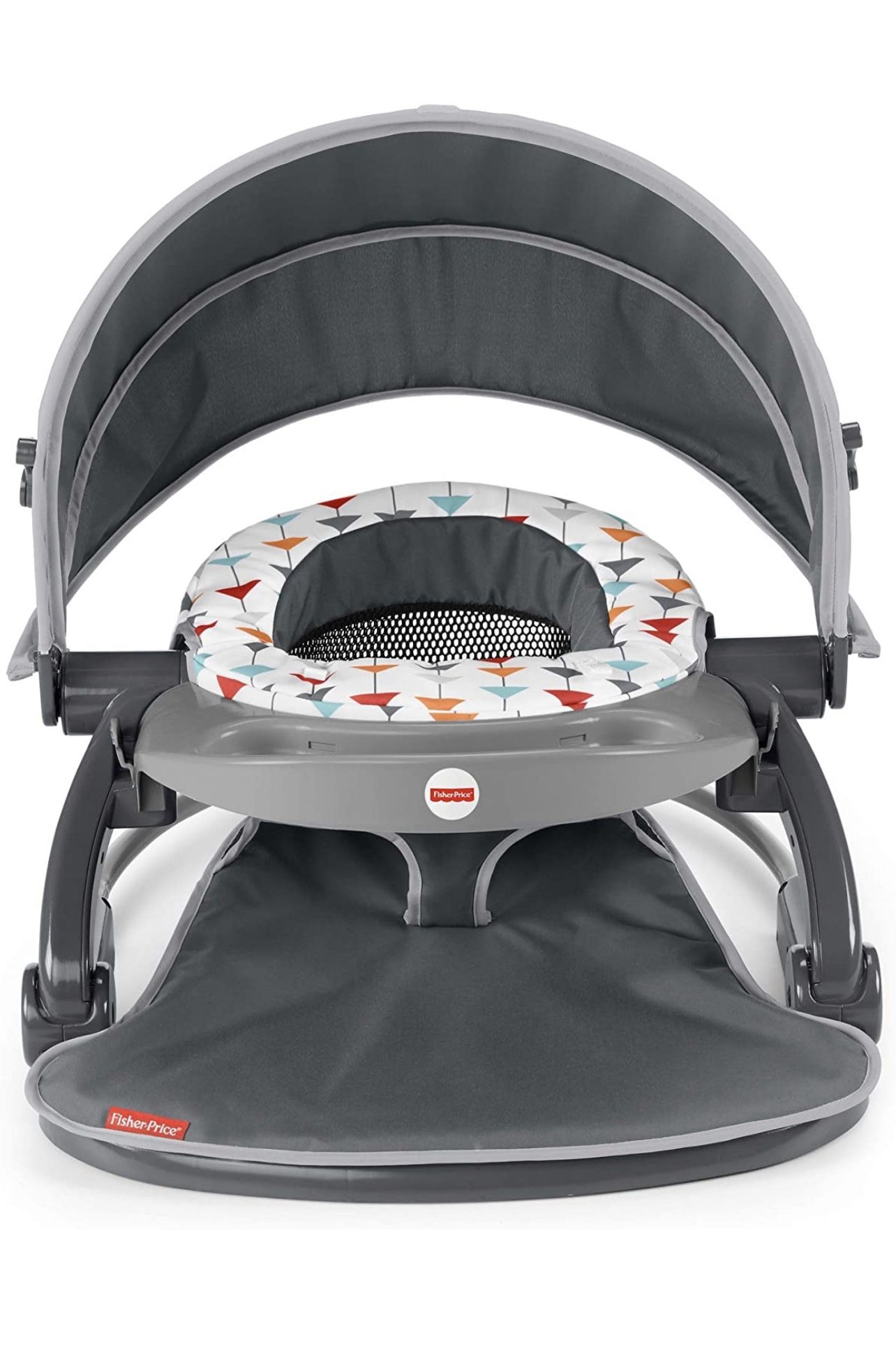 Fisher-Price On-the-Go Sit-Me-Up Floor Seat Arrows Away, Travel Baby Chair for indoor and outdoor us