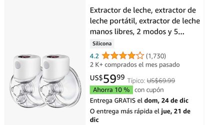 Electric Wearable Breast Pump / Sacaleches Eléctrico