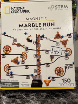 National Geographic Magnetic Marble Run 150-Piece Set