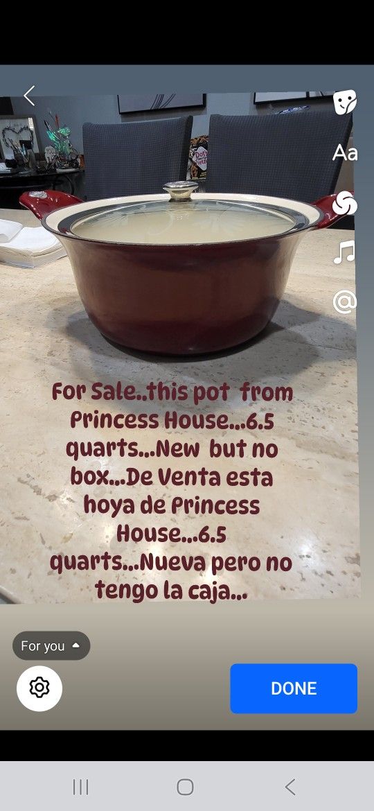 I'm Selling All Of This Princess House Things All New Diferent Prices.. The Pot It's New But No Box...180.00 Just The Pot Original Price Is $279.95