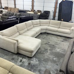 White Wrap Around Sectional Couch “WE DELIVER”