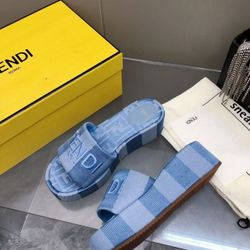 Fendi Women's Stripe Logo Platform 👉See Colors Available ⬇️Read Box 