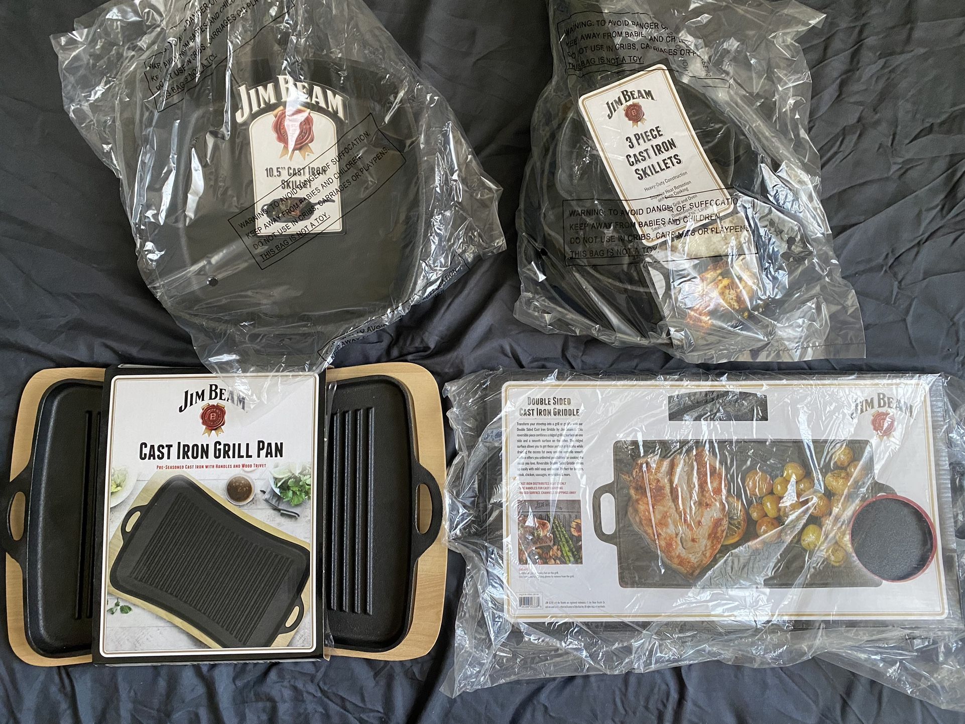 Jim Beam Cast Iron Set